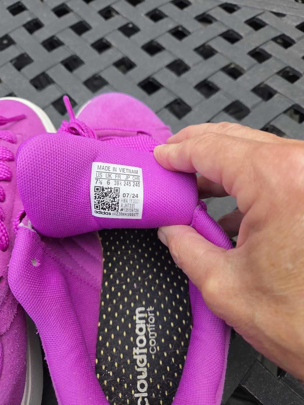 Adidas Raspberry Suede Lace-Up Sneakers - Picture 4 of 4